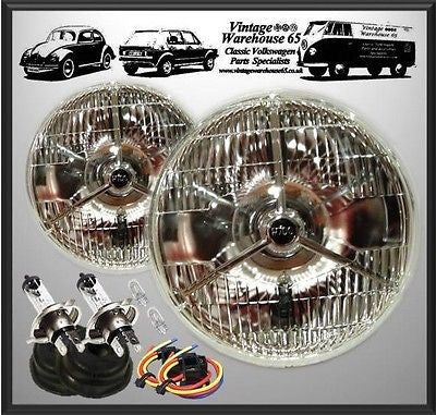 Rover P4 P5 A60 Classic P700 7" Sealed Beam Halogen Conversion H4 Headlights #