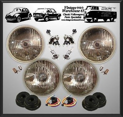Corvette Stingray 5 & 3/4" LHD Sealed Beam Halogen Conversion Headlight Kit