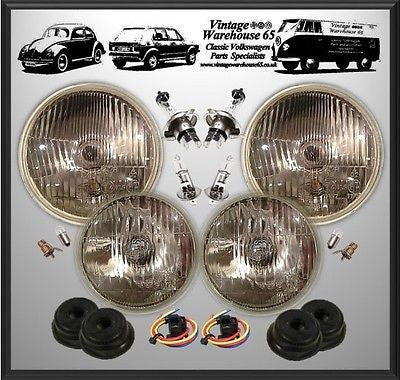 Jaguar XJ12 7" Main & 5 & 3/4" Spot Halogen Conversion Sealed Beam Headlight Kit