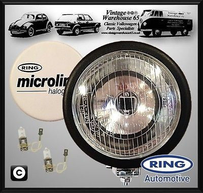 Vw Scirocco GT GTX Classic Ring 4 1/2" Driving Lights Spot Lamps Covers & Wiring