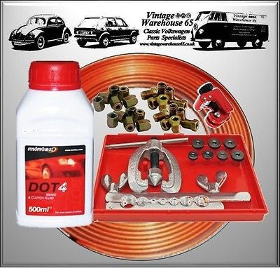 Volkswagen Lupo Copper Brake Pipe Flarer Repair Kit & Brake Fluid