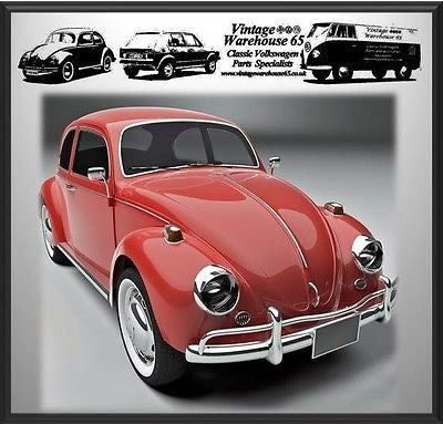 Volkswagen Beetle 1500 1600 Full Set Front & Rear Red Automatic Seat Belt Kit