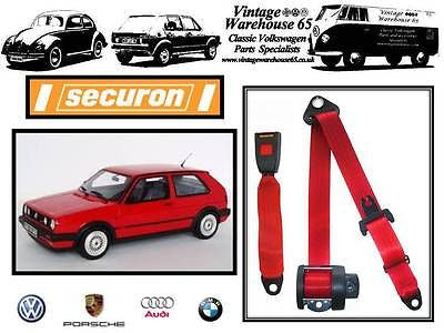 Volkswagen Golf Mk2 1.3 1.6 1.8 Gti G60 Red Rear 3 Point Automatic Seatbelt 264