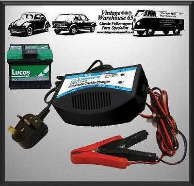 Classic Car & Motorbike Fully Automatic 12v 1.5Amp Battery Trickle Charger