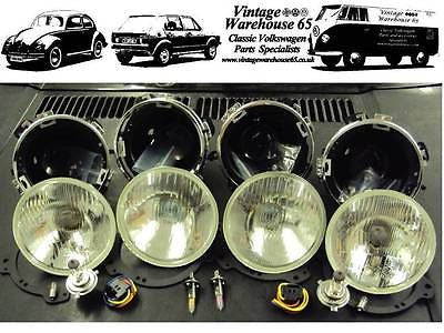 Ford Cortina Mk3 5 & 3/4" Sealed Beam Halogen Conversion Headlight Kit + Bulbs