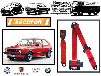Volkswagen Golf Mk1 1.1 1.3 1.6 1.8 Gti Red Rear 3 Point Automatic Seatbelt 264
