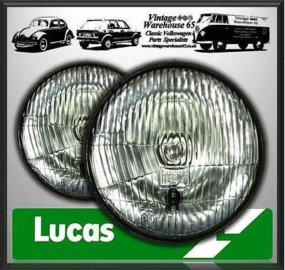 Vintage Warehouse Genuine Lucas 7" Sealed Beam Halogen Conversion Headlight Kit
