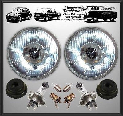Reliant Scimitar 7" Sealed Beam Halogen Conversion Headlights LHD European