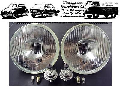 LAND ROVER 7" HALOGEN CONVERSION HEADLIGHTS + BULBS