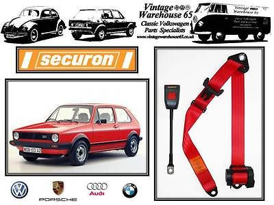 Volkswagen Golf Mk1 1.1 1.3 1.6 1.8 Gti Red Front 3 Point Automatic Seatbelt 30R