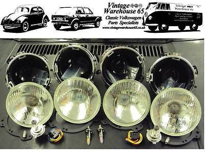 Datsun 240c 5 & 3/4" Sealed Beam Halogen Conversion Main & Spot Headlight Kit
