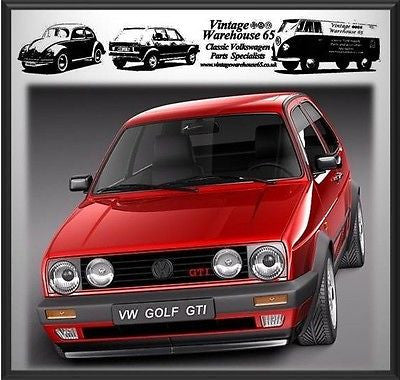 Volkswagen Golf Mk2 Gti 8v 16v Full Set Front & Rear Red Automatic Seat Belt Kit