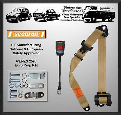 BMW 5 Series E28 1981-1988 Front Automatic Inertia (Retractable) Seat Belt Beige