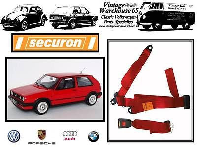 Volkswagen Golf Mk2 1.1 1.3 1.6 1.8 Gti G60 Red Rear Static 3 Point Seatbelt 200