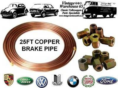 Classic Mini Austin Cooper Metric Brake Pipe + 10mm Male & Female Connectors