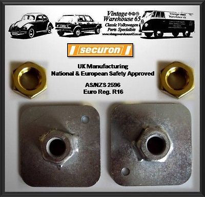 Volkswagen Vintage Classic Universal Fitting Car Seat Belt Mounting Plates
