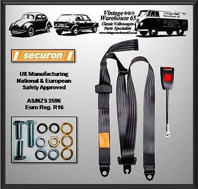 Austin Healey 3000 Convertible 1959>67 Front Static Non-inertia Seat Belt Kit